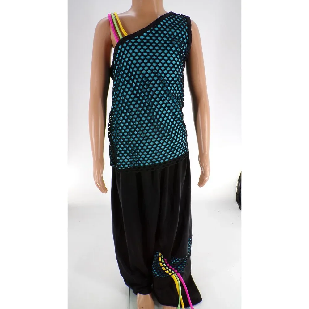 Pre-Owned Dance Costume Curtain Call E9401 Small Child Turquoise Jazz